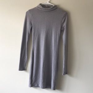 F21 Gray Sweater Turtleneck Dress